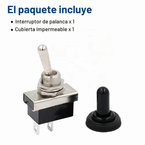 Vista 6 de Baomain, interruptor de conmutación SPST con apagado-encendido, 2 clavijas, 12 V 25 A con cubierta impermeable para auto