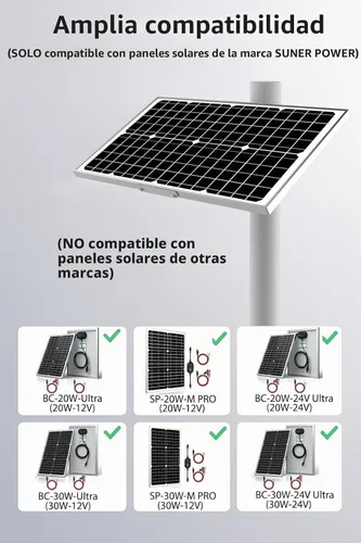 Vista 5 de Kit de Rack de Soporte Ajustable para Montaje en Poste de Panel Solar para Panel Solar de 20W 30W - Se Ajusta a Diámetro de Poste de 1.5 - 3.0