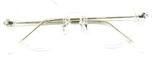Vista 4 de La lente media redonda de la miopía de la vendimia enmarca las gafas llenas del borde óptico unisex Marrón