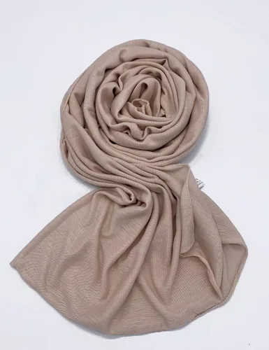 Vista 3 de Bufandas de hiyab de jersey para mujer, bufanda para la cabeza, envoltura musulmana para la cabeza Beige