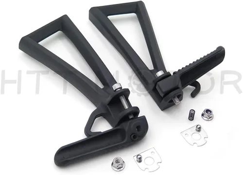 Vista 5 de Reposapiés y soporte para pie de pasajero trasero negro compatible con Yamah YZF-R6 2006-2014