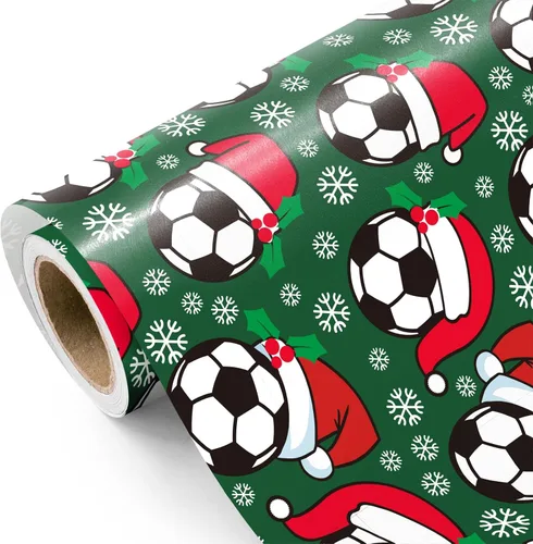 Vista 12 de WRAPAHOLIC Rollo de papel de regalo de béisbol - Rollo mini - 17 pulgadas x 9.8 pies - Papel de regalo deportivo clásico de béisbol, perfecto