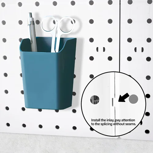 Vista 7 de 4 Piezas Paneles de Tablero Perforado, Soporte de Pared de Tablero Perforado ABS Blanco, Fácil Instalación para Sala de Manualidades, Garaje