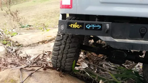 Vista 3 de Adhesivos para parachoques/ventanas para RC Rock Crawler a escala 1/10 – Elige entre 2 estilos – Bandas de metal pesado o muerte – para: Axial RC4WD