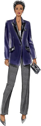 Vista 4 de Butterick B6862B5 Kit de patrón de costura para chaqueta de señorita, código B6862, tallas 8-10-12-14-16