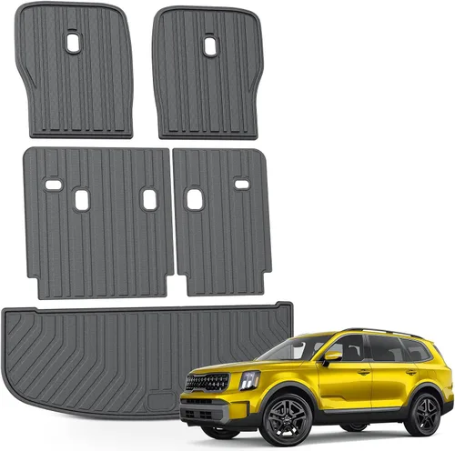 Vista 25 de KUST Alfombrilla de carga para maletero para Land Rover Discovery 4 LR4 2010-2016 (5/7 asientos) Cubierta trasera de goma Discoery 4 accesorios
