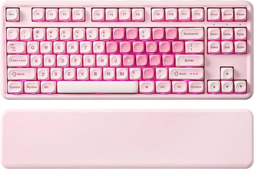 Vista 10 de YUNZII B87 Wireless Mechanical Keyboard,QMK/VIA Programmable,TKL Layout 87 Keys,BT/2.4G/USB-C,Hot Swap Gasket Mount RGB Backlit Gaming with Wrist