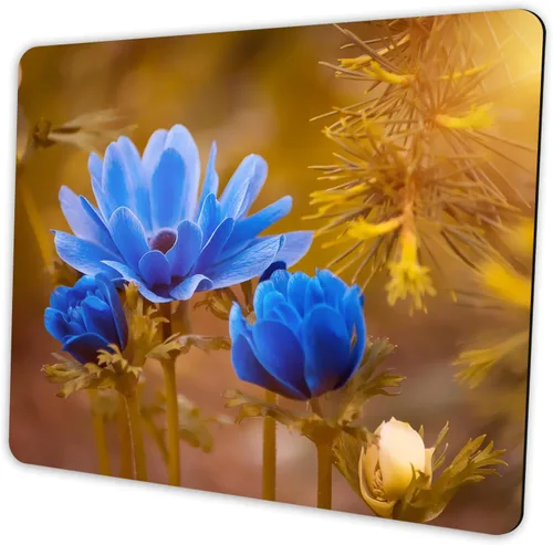 Vista 11 de Alfombrilla de mouse con diseño de flores 3D, alfombrilla de mouse personalizada para computadora portátil, accesorios de decoración de oficina