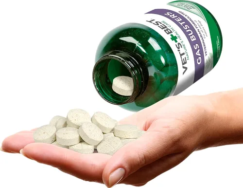 Vista 7 de Vet's Best Gas Busters - Suplementos para perros, gases, hinchazón, alivio del estreñimiento y ayuda a la digestión para perros, 90 tabletas