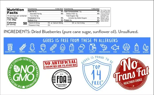 Vista 6 de Frutas secas GERBS, Top 14 libres de alergia alimentaria, sin sulfuro, sin conservantes, sin OMG, vegano Sin sulfuro, sin aditivos artificiales