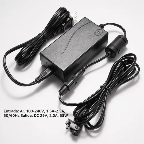 Vista 2 de Fuente de alimentación reclinable Sopito Wide AC/DC 100-240V - con cable de extensión de 6.6 pies, transformador de 29 V 2 A, conector de 2 pines