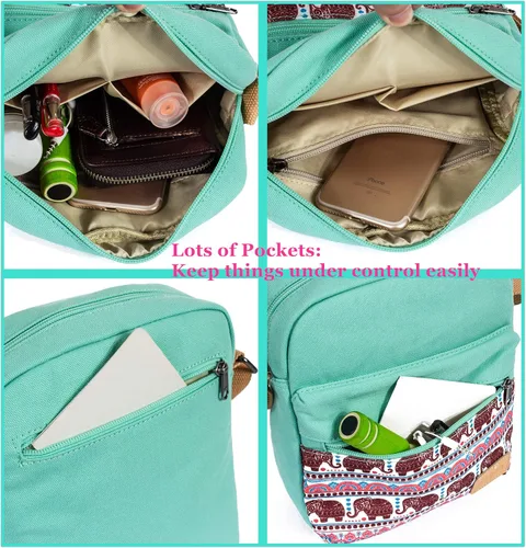 Vista 6 de Leaper - Mochilas para Adolescentes Niñas Adolescentes Mochila Set Bolsas Escolar Libreros 3 en 1, Rosa), BP5274