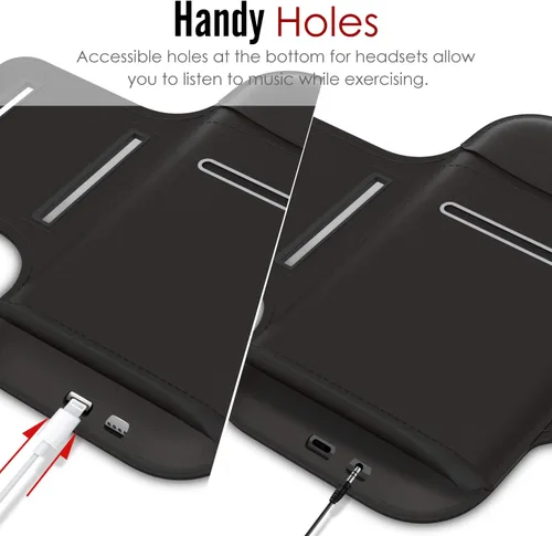 Vista 3 de MoKo banda deportiva protectora para iPhone 6/6s, Negro