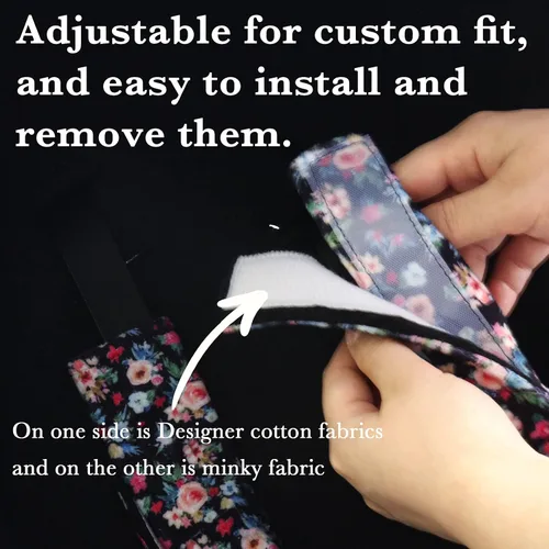 Vista 3 de Fundas de cinturón de seguridad de automóvil para bebés niños y niñas, correas de asiento de automóvil, almohadillas de hombro, funda suave