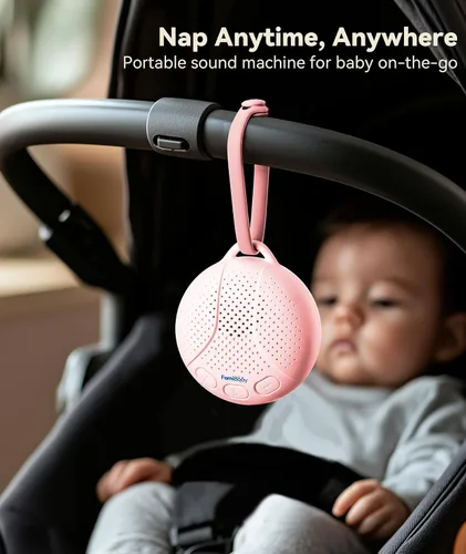 Vista 3 de Máquina de sonido para bebés y niños - Chupete de sueño para bebés Máquina portátil de ruido blanco con luz nocturna para guardería 16 sonidos