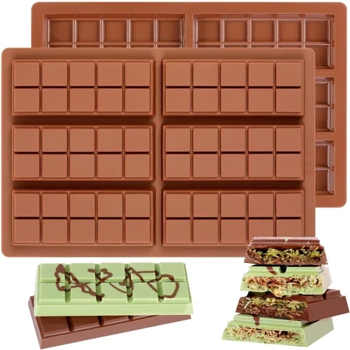 Vista 15 de Moldes de silicona para bombas de chocolate caliente de 24 agujeros, 2 paquetes de mini moldes de semiesfera de 1 pulgada de media esfera para hacer