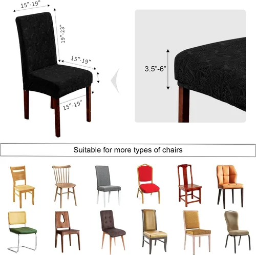 Vista 96 de Fundas impermeables para sillas de comedor, fundas elásticas para sillas Parsons, para comedor, cocina, funda protectora para silla de comedor