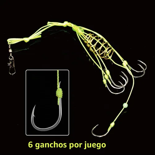 Vista 3 de Dyxssm Comedero de pesca de carpa con alimentador de carpa de primavera de pesca (paquete de 4)
