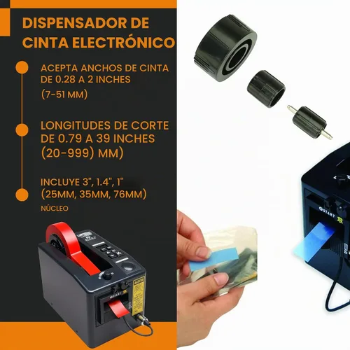 Vista 4 de ZCM1000 (M1000) Despachador de cinta adhesiva electrónico. Para cinta de 2 pulgadas como máximo, corte de cinta máximo de 39 pulgadas.