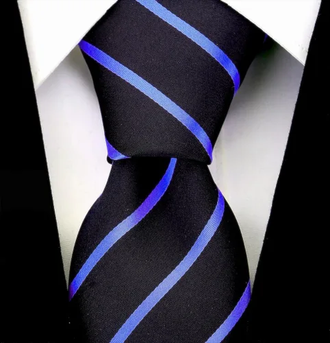 Vista 41 de Scott Allan - Corbatas de rayas para hombre - Corbata tejida para hombre