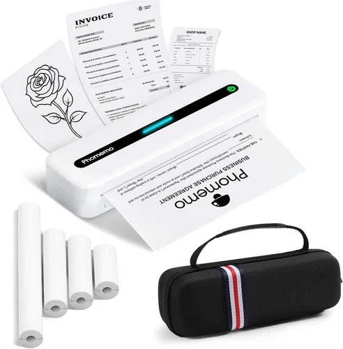 Vista 12 de Phomemo Impresoras Portátiles Inalámbricas para Viajes, M832 Impresora Térmica Bluetooth Sin Tinta Compatible con 8.5'' x 11'' Carta de EE.UU.