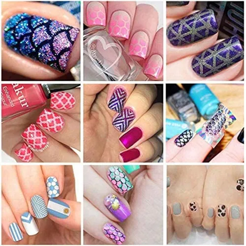 Vista 6 de TOPBeauty - Juego de 60 calcomanías de vinilos para uñas, 5 hojas, 60 diseños diferentes, lindos y fáciles para arte de uñas, láminas de plantillas