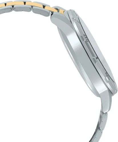 Vista 3 de Caso MTP-VD01SG-1BV - Reloj deportivo analógico de acero inoxidable de dos tonos para hombre Plateado dorado 49×45×103mm Movimiento de cuarzo