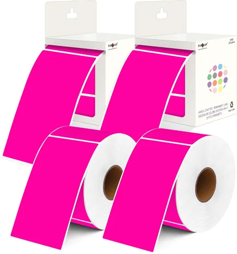 Vista 10 de PARLAIM 5 x 3 pulgadas Rectángulo de colores pegatinas de inventario, 1000 unidades de 4 rollos de etiquetas adhesivas cuadradas para cajas móviles