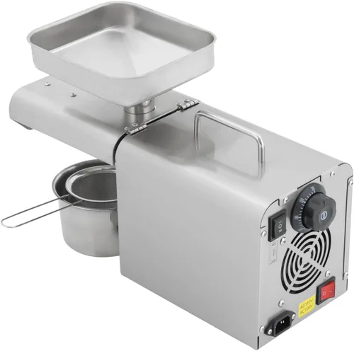Vista 3 de Máquina automática de prensa de aceite eléctrica, extractor de prensa de aceite de 750 W, expulsor de aceite orgánico para maní, sésamo, coco, soja