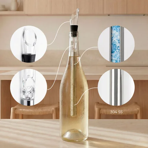 Vista 4 de Set de Accesorios para Vino Chillour InnovaGoods 7 Piezas