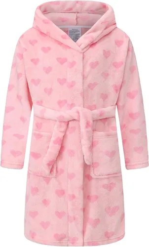 Vista 29 de Bata de forro polar para niñas y albornoz con capucha para niños de franela suave para niños Ángel