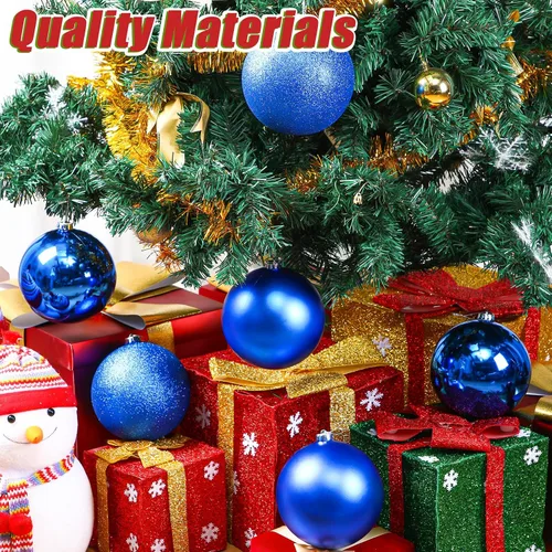Vista 5 de Wettarn 6 Piezas Bolas Grandes de 6" de Navidad Bolas de Decoración de Árbol de Navidad Ornamentos Bolas Inastillables para Cumpleaños Pascua San