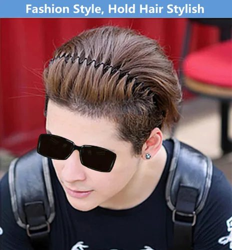 Vista 3 de bodbop XINGZHE Diadema de metal para el cabello, unisex, elástica, antideslizante, ondulada, para deportes, moda, 2
