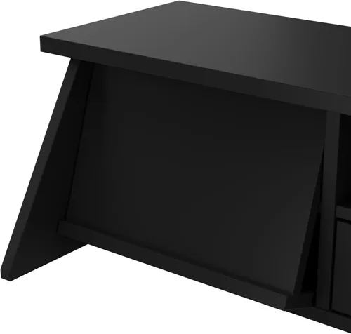 Vista 8 de Bush Furniture Broadview - Organizador de escritorio en negro clásico Almacenamiento para el espacio de trabajo de oficina en casa