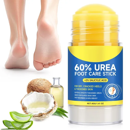 Vista 9 de Crema de urea removedor de callos para pies, 60% de urea con 2% de ácido salicílico, hidratante de fuerza profesional para pies agrietados secos