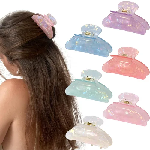 Vista 17 de 10 pinzas para el cabello medianas para cabello grueso/fino, agarre fuerte, antideslizante, pinza de mandíbula para el cabello, accesorios