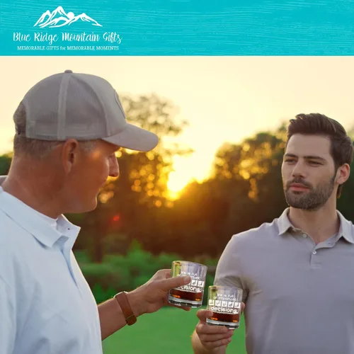 Vista 6 de Blue Ridge Mountain Gifts Vaso de whisky de golf para el Día del Padre, vasos de whisky de golf, vasos de whisky, regalos únicos de golf