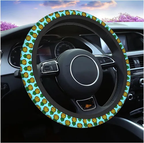 Vista 11 de Swono Funda para volante para hombres y mujeres, zanahorias de Pascua, naturaleza linda, universal, 15 pulgadas, antideslizante, sin olor