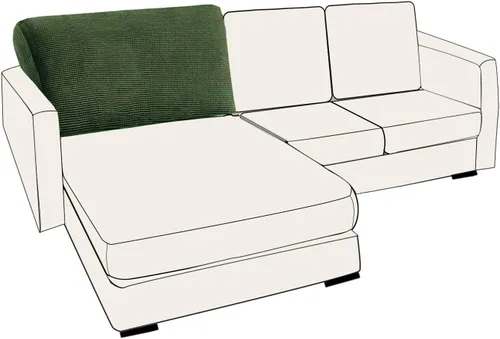 Vista 140 de UNBBRRL Fundas de cojín de asiento para sofá, elásticas, funda de cojín individual para sofá, fundas de cojín para sofá, fundas de héroe protegen
