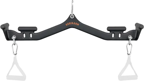 Vista 8 de Accesorios de tracción LAT de agarre múltiple, barra desplegable LAT, accesorio de máquina de cable para entrenamiento de músculos de la espalda