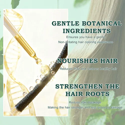 Vista 7 de Mild Formula - Juego de tintes para el cabello de larga duración, kit de tinte para el cabello de un solo paso con champú natural nutritivo