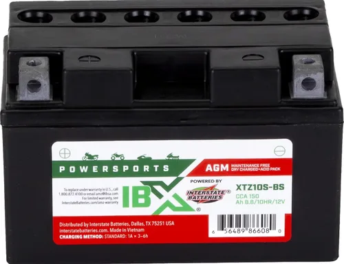 Vista 18 de Baterías interestatales IBX YTZ5S-BS Powersports batería 12V 3.5Ah 50CCA AGM (XTZ5S-BS)