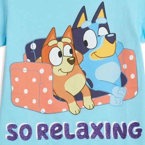 Vista 7 de Bluey Paquete de 3 camisetas de manga corta para niñas para verano, paquete de 3 camisetas de algodón para niñas