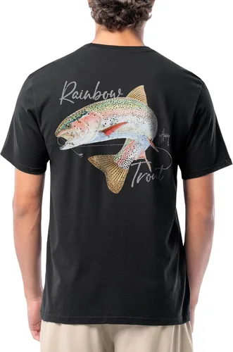 Vista 36 de Guy Harvey Camiseta de manga corta con bolsillo gráfico de algodón OG para hombre Leche de Almendra/Rig Masters