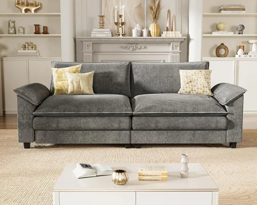Vista 5 de Homall Sofá Seccional Modular de 80", Sofá Biplaza con Cojín de Doble Capa, Combinación DIY de Chenille Profundo Sofá Nube de 2 Asientos para Sala