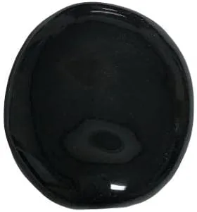 Vista 2 de Collar de Perlas de Piedra de Cerámica Negra Joyería