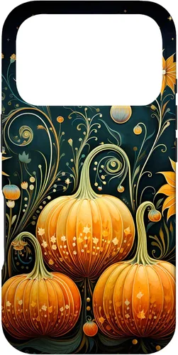 Vista 30 de Pumpkins - Carcasa para iPhone 17, diseño floral de otoño