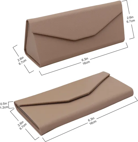 Vista 3 de Real Sic Funda para lentes de sol para hombres y mujeres, soporte magnético plegable para lentes de sol, inspirado en el color sólido