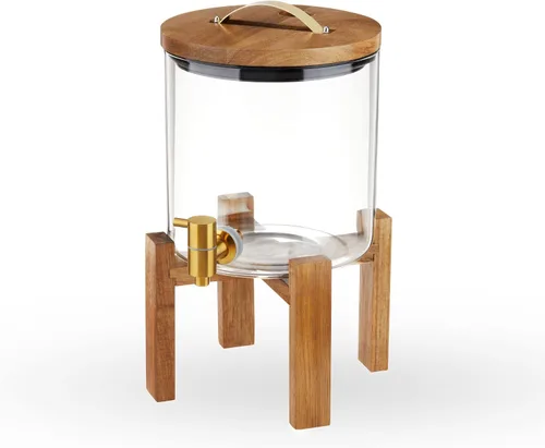Vista 12 de Twine Dispensador doble de bebidas al aire libre, dispensador de espita de bebidas, dispensador de cóctel para fiestas con soporte de bebida