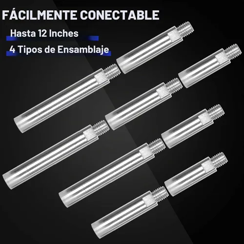 Vista 3 de 12 piezas de kit de accesorios para amoladora angular con tuercas de brida, varilla de conexión de eje extendido para amoladora angular con rosca